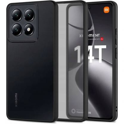 Хибриден удароустойчив кейс за Xiaomi 14T Pro - Tech-Protect MagMat Hybrid Case (черен-прозрачен)