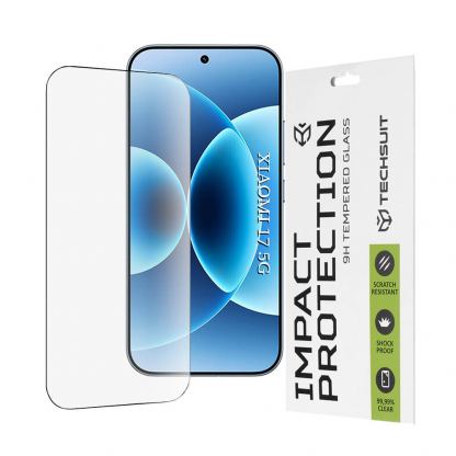 Калено стъклено защитно покритие за дисплея на Xiaomi 17 - Techsuit Full Glue Tempered Glass 111D (черен-прозрачен)