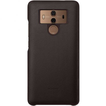 Huawei Car Kit CF80 - оригинален комплект от кейс и магнитна поставка за Huawei Mate 10 Pro (кафяв)