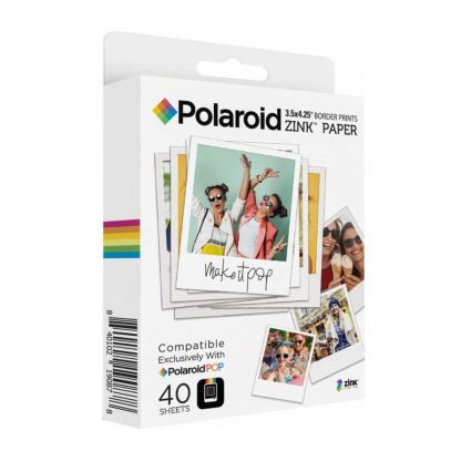 Polaroid Zink Media - фотохартия Zink 3x4 инача за Polaroid POP Instant Camera (40 пакета)
