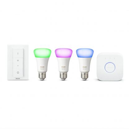 Philips Hue E27 Edison Screw LED Starter Kit - система за безжично управляемо осветление за iOS и Android устройства