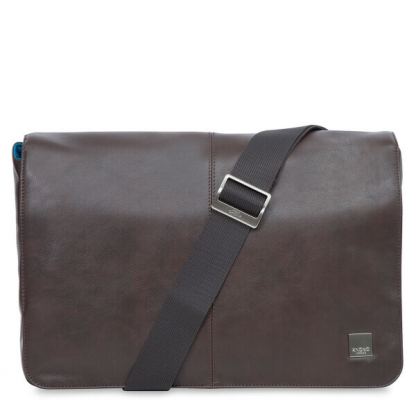 Knomo Kinsale Slim Cross Body Messenger - луксозна чанта за преносими компютри до 13 инча  (кафяв)