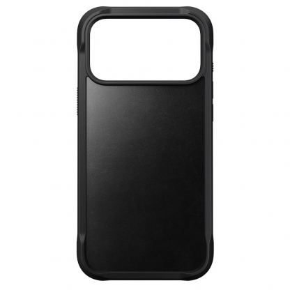 Хибриден кожен (естествена кожа) удароустойчив кейс с MagSafe за iPhone 17 Pro - Nomad Rugged Leather Horween MagSafe Case (черен)