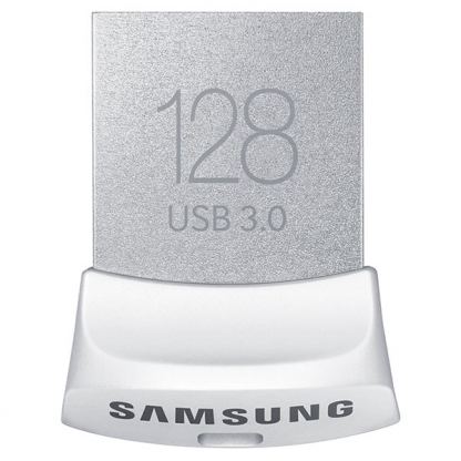 Samsung USB 3.0 Flash Drive Fit 128GB - ултрабърза компактна USB 3.0 флаш памет за преносими компютри 128GB (сребрист)