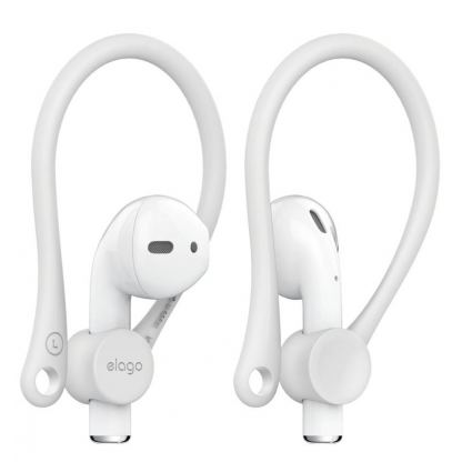 Elago AirPods EarHooks - силиконови кукички за Apple AirPods (бял)