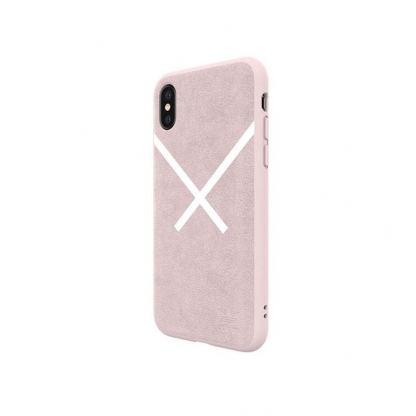 Adidas XbyO Or Moulded Case - поликарбонатов кейс с TPU рамка за iPhone XS, iPhone X (розов)