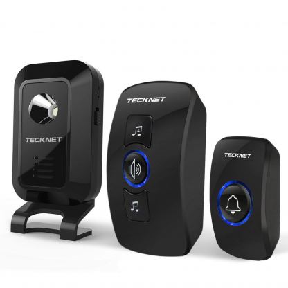 TeckNet WA668 Two Mains Plug-In Wireless Doorbell - безжичен звънец за входна врата (черен)