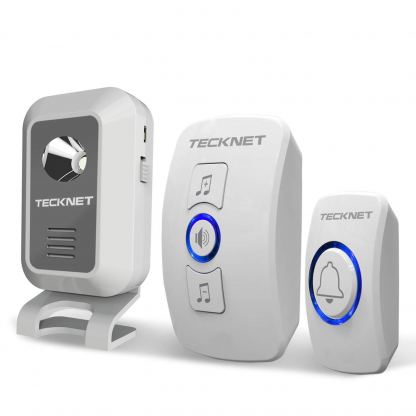 TeckNet WA668 Two Mains Plug-In Wireless Doorbell - безжичен звънец за входна врата (бял)
