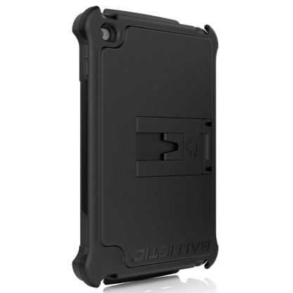 Ballistic Rugged Tough Jacket + Tempered Glass Protector - най-висока степен на защита за iPad mini 4 (черен)