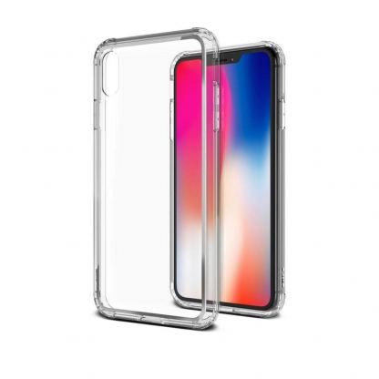 Verus Crystal Chrome Case - хибриден удароустойчив кейс за iPhone XS, iPhone X (прозрачен)