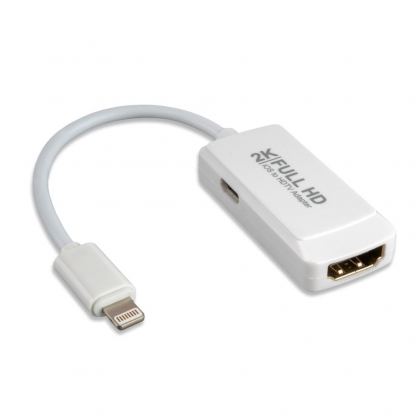 4smarts Lightning to HDMI Adapter - адаптер за свързване от Lightning към HDMI вход за мобилни устройства с Lightning (бял)