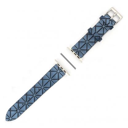 4smarts X-Lines Wrist Band - кожена каишка за Apple Watch 42мм, 44 мм (син)