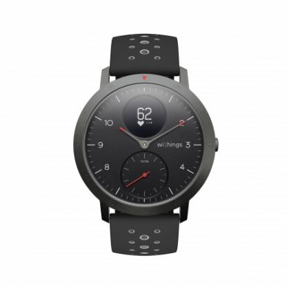 Withings Steel HR Sport (40mm) - луксозен умен часовник, следящ сърдечния ритъм, дневната и нощната ви физическа активност (черен)