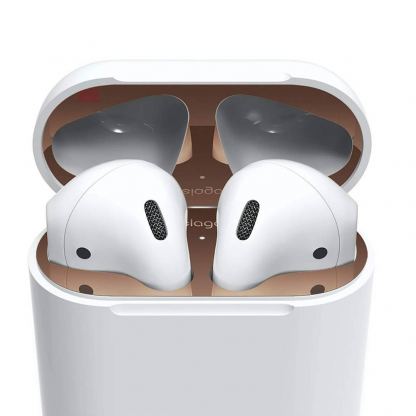 Elago AirPods Dust Guard - комплект метални предпазители против прах за Apple AirPods (розово злато)