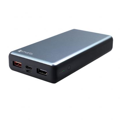 4smarts Power Bank VoltHub 20000 mAh Power Delivery 18W & Quick Charge 3.0 - външна батерия с 2xUSB и USB-C изхода и технология за бързо зареждане (тъмносив)