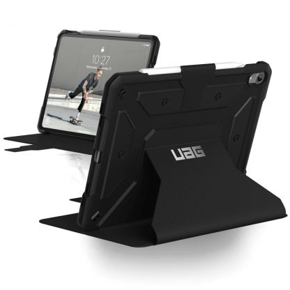 Urban Armor Gear Metropolis Folio Case - удароустойчив хибриден кейс от най-висок клас за iPad Pro 11 (2018) (черен)