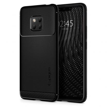 Spigen Rugged Armor Case - термополиуретанов кейс с най-висока степен на защита за Huawei Mate 20 Pro (черен-мат)