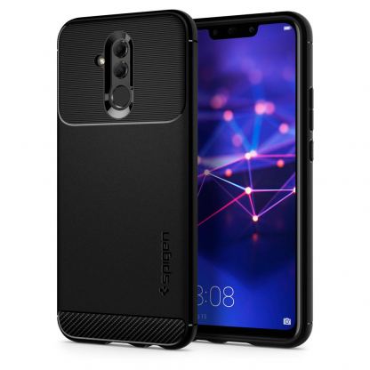 Spigen Rugged Armor Case - термополиуретанов кейс с най-висока степен на защита за Huawei Mate 20 Lite (черен-мат)