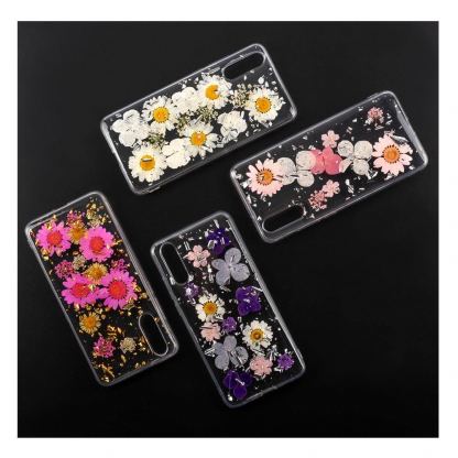 4smarts Soft Cover Glamour Bouquet - силиконов (TPU) калъф с цветя за Huawei P20 (розов)