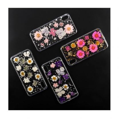 4smarts Soft Cover Glamour Bouquet - силиконов (TPU) калъф с цветя за iPhone XS Max (прозрачен-бял)