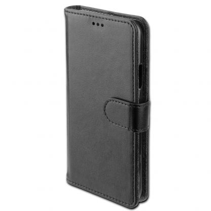 4smarts Premium Wallet Case URBAN - кожен калъф с поставка и отделение за кр. карта за iPhone XS, iPhone X (черен)