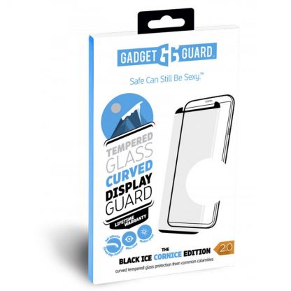 Gadget Guard Curved Tempered Glass - калено стъклено защитно покритие с извити ръбове за целия дисплея на Samsung Galaxy S9 Plus (черен-прозрачен)