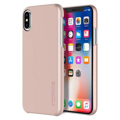 Incipio Feather Case - тънък поликарбонатов кейс за iPhone XS, iPhone X (розов)