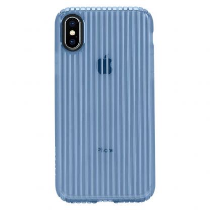 Incase Protective Guard Cover - удароустойчив силиконов калъф за iPhone XS, iPhone X (син)