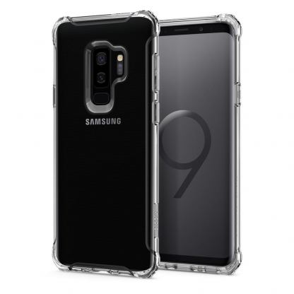 Spigen Rugged Crystal - термополиуретанов кейс с най-висока степен на защита за Samsung Galaxy S9 Plus (прозрачен)