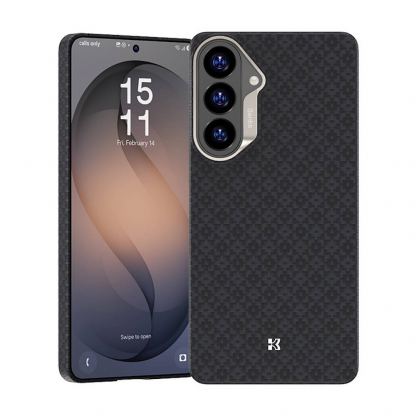 Кевларен кейс с MagSafe за  Samsung Galaxy S26 - Benks ArmorGrid ArmorAir Magnetic Kevlar Metal Frame Case 600D (черен)