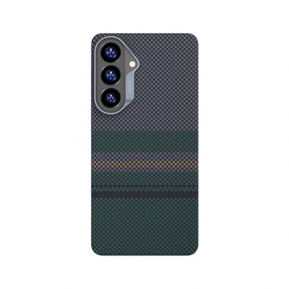 Кевларен кейс с MagSafe за Samsung Galaxy S26 - Benks Armor Air Aurora Kevlar Case 600D (черен-зелен)