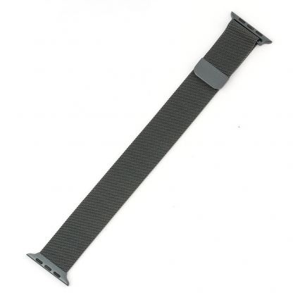 4smarts Metal Milanese Loop Band - стоманена, неръждаема каишка за Apple Watch 42мм, 44мм (тъмносив)