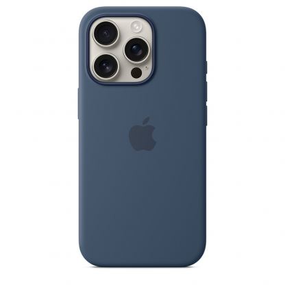 Оригинален силиконов кейс за iPhone 16 Pro с MagSafe (тъмносин)  - Apple iPhone Silicone Case with MagSafe