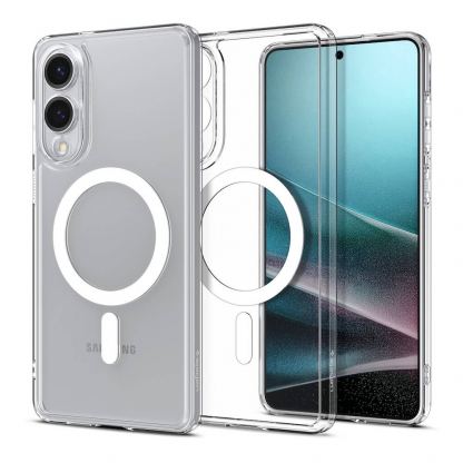 Хибриден кейс с висока степен на защита с MagSafe за Samsung Galaxy S25 Edge - Spigen Ultra Hybrid MagSafe Case (прозрачен-бял)