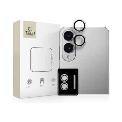 Предпазнo стъклено защитно покритие за камерата на Samsung Galaxy S25 Edge - Tech-Protect Camring Fit Plus Glass (прозрачен)