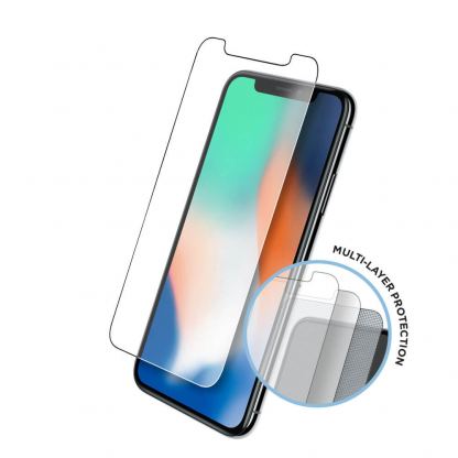 Eiger Tri Flex High Impact Film Screen Protector - качествено защитно покритие за дисплея на iPhone 11 Pro, iPhone XS, iPhone X (един брой)