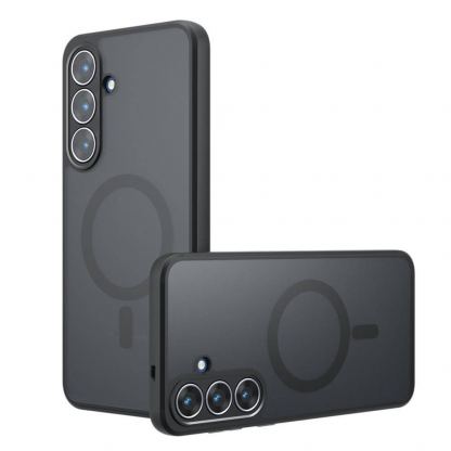 Хибриден удароустойчив кейс с MagSafe за Samsung Galaxy S26 Plus - Techsuit PureFrost MagSafe Hybrid Case (черен-мат) 