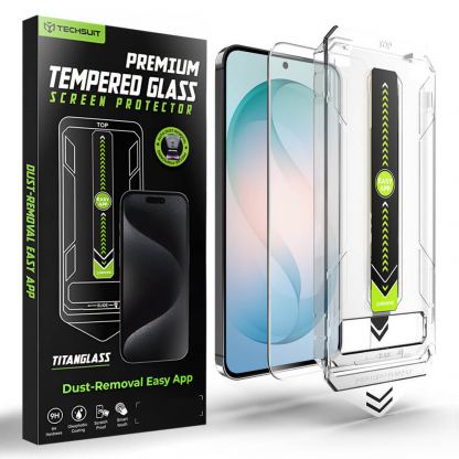 Стъклено защитно покритие за дисплея на Samsung Galaxy S26 Plus - Techsuit TitanGlass CrystalHD Tempered Glass (прозрачен)