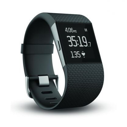 Fitbit Surge Small Size - умен часовник с известия и следене на дневната и нощна активност на организма за iOS и Android (черен) (bulk)