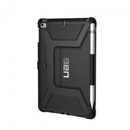 Urban Armor Gear Metropolis Folio Case - удароустойчив хибриден кейс от най-висок клас за iPad Mini 5 (2019) (черен)