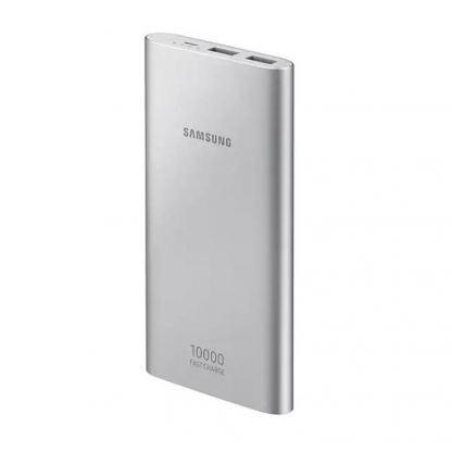 Samsung ULC Fast Charge Power Bank 10000 mAh (MicroUSB) EB-P1100BP - външна батерия с 2хUSB и MicroUSB изходи (сребрист)