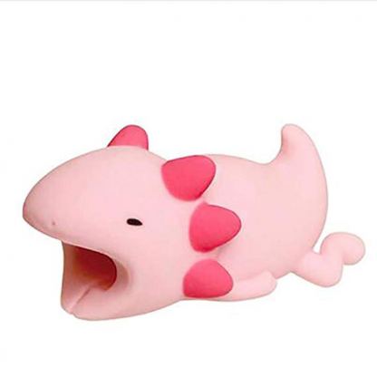 Cable Bite Protection - артистичен аксесоар, предпазващ вашия Lightning кабел (розов гущер)