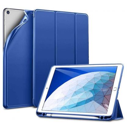 ESR Yippee Color Plus Case - полиуретанов калъф с поставка и отделение за Apple Pencil за iPad Air 3 (2019) (син)