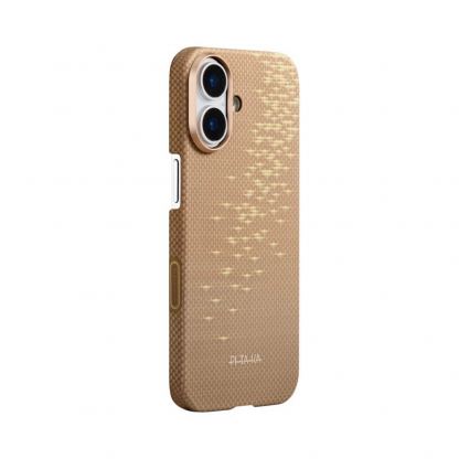 Кевларен кейс с MagSafe за iPhone 17 - Pitaka Glints of Gold Edge Ultra Slim Aramid Fiber Case