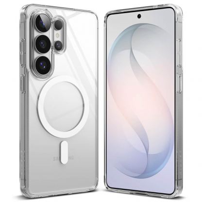 Хибриден кейс с висока степен на защита с MagSafe за Samsung Galaxy S26 Ultra - Ringke Fusion Magnetic Case (прозрачен)