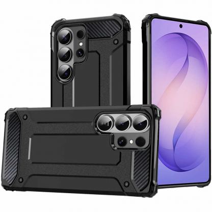 Хибриден удароустойчив кейс за Samsung Galaxy S26 Ultra - Techsuit Hybrid Armor Case (черен)