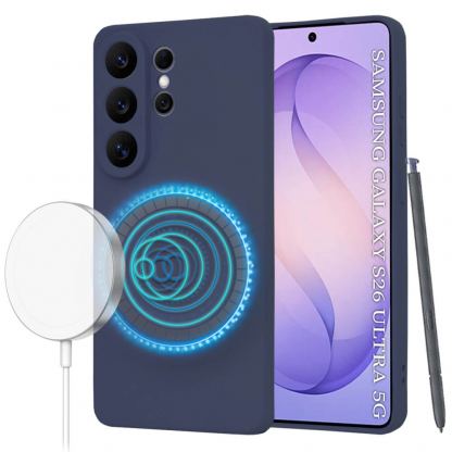 Силиконов (TPU) калъф с MagSafe за Samsung Galaxy S26 Ultra - Techsuit SoftFlex MagSafe Silicone Case (син)