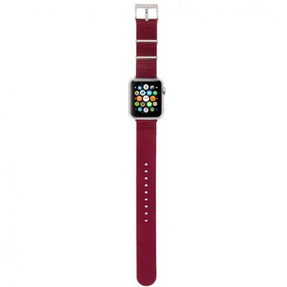Incase Nylon Nato Band - текстилна каишка за Apple Watch 38мм, 40мм (червен)