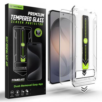 Стъклено защитно покритие за дисплея на Samsung Galaxy S26 - Techsuit TitanGlass CrystalHD Tempered Glass (прозрачен)