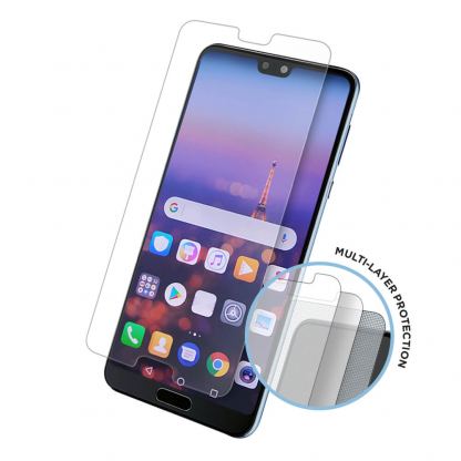 Eiger Tri Flex High Impact Film Screen Protector - качествено защитно покритие за дисплея на Huawei P20 (два броя)